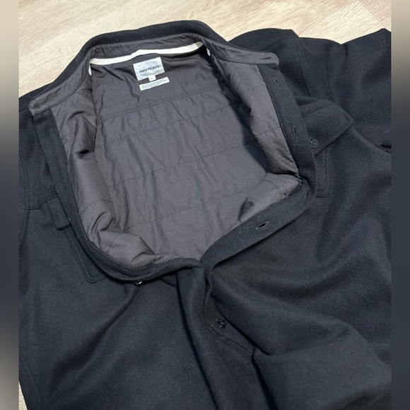 Norse Projects Villads Melton Wool Overshirt in Black - Picture 16 of 16